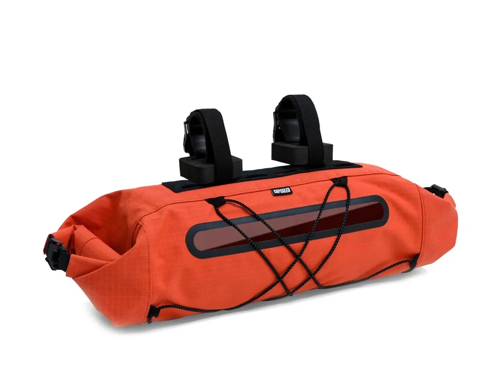 Capsuled Taška na riadidlá Handlebar Bag 7 l Orange Rust, Čierna/Žltá/Červená