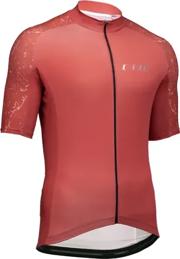 Dres CTM ROAK, na zips, tehlová červená, S