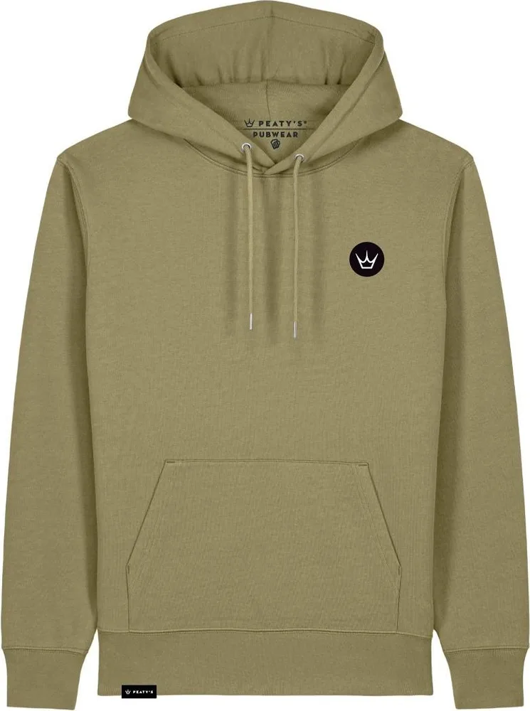 Mikina s kapucňou Peaty's Pubwear - Crown / Faded Olive