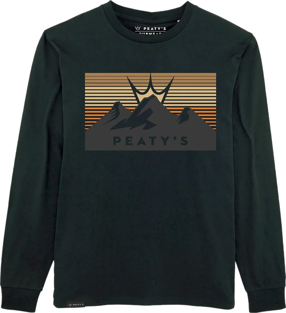 Tričko s dlhým rukávom Peaty's Pubwear 3 Peaks Sunset / Black