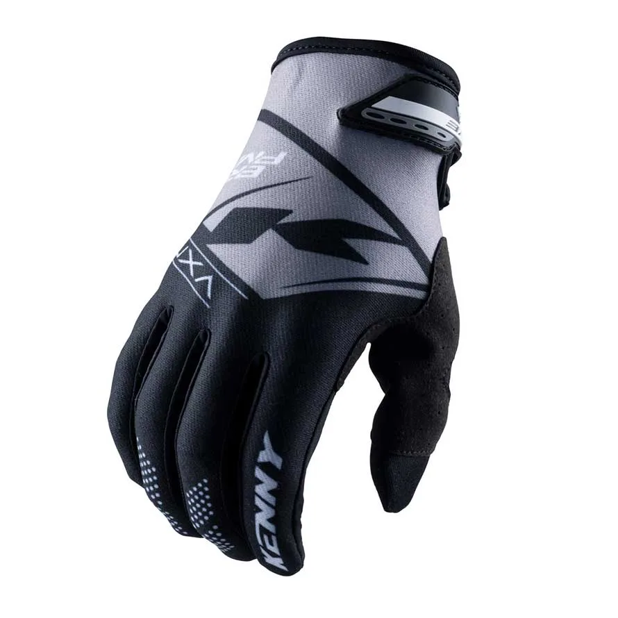 KENNY Cyklistické rukavice BRAVE BLACK 12, Čierna/Sivá