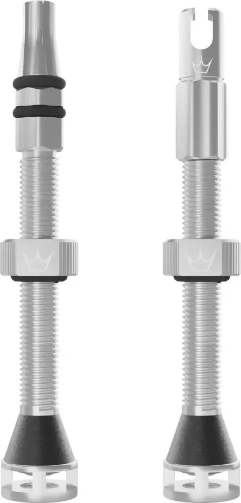 Bezdušové ventily Peaty's Holeshot Fast Flow 60 mm Silver