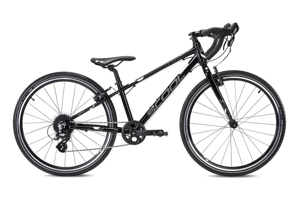 Detský bicykel liXe gravel 8s biely/čierny (od 140 cm), Čierna