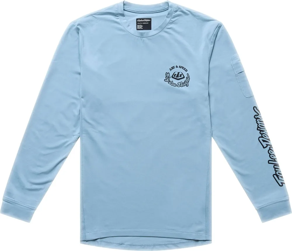 Detský dres s dlhým rukávom TLD Youth Ruckus Ride Long Sleeve Tee Carbs Dawn Blue