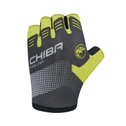 Chiba Cyklistické rukavice Solar NEON L, Čierna/Žltá