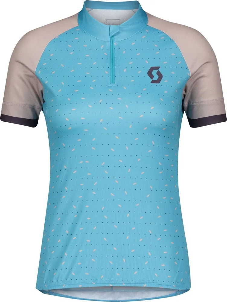 Dámsky dres Scott Endurance 30, krátky rukáv, Breeze Blue/Blush Pink, M