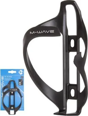 Košík na fľašu bočný plast, M-WAVE, čierny
