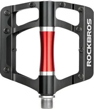 Pedál RockBros, PL,LSL Flat Al, 9/16, čierno/červený