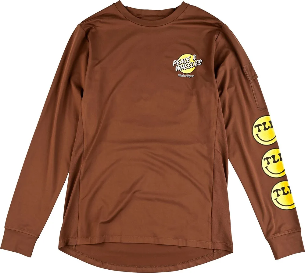 Dres s dlhým rukávom TLD Ruckus Ride Tee Wheelies Chocolate