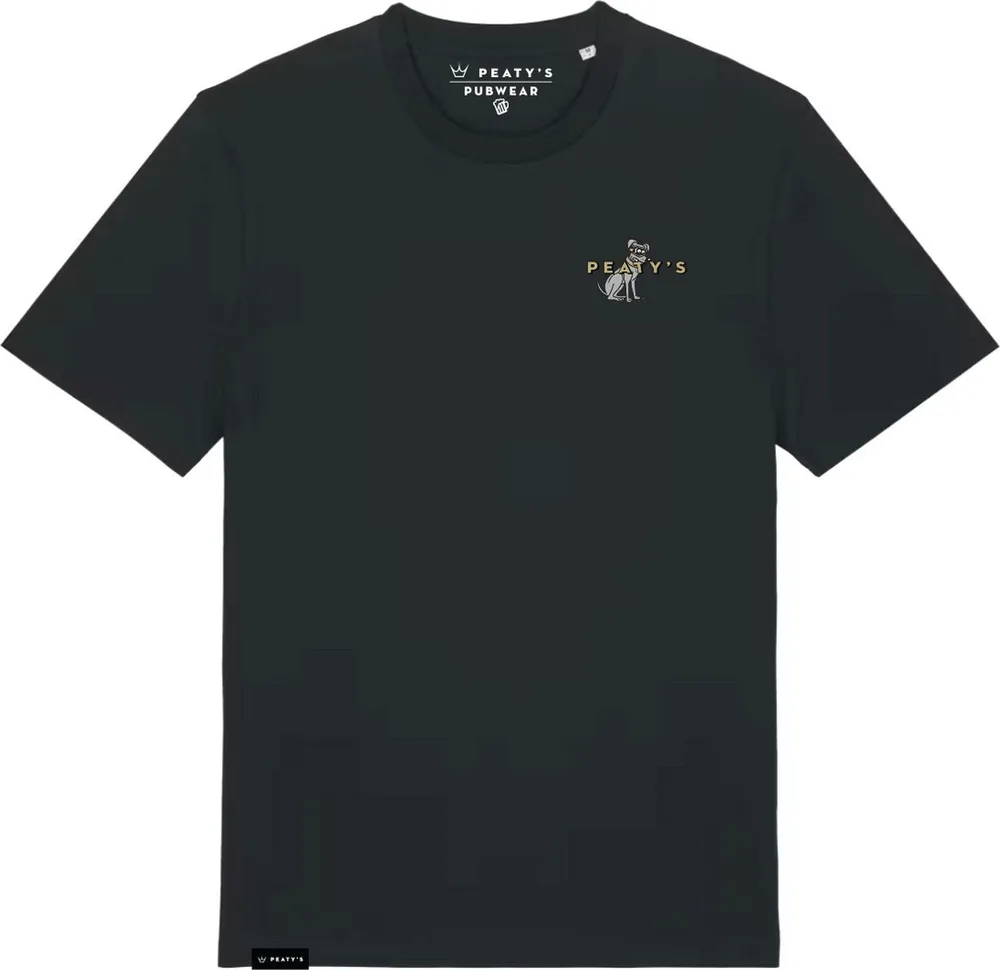 Tričko s krátkym rukávom Peaty's Pubwear Superdog / Black