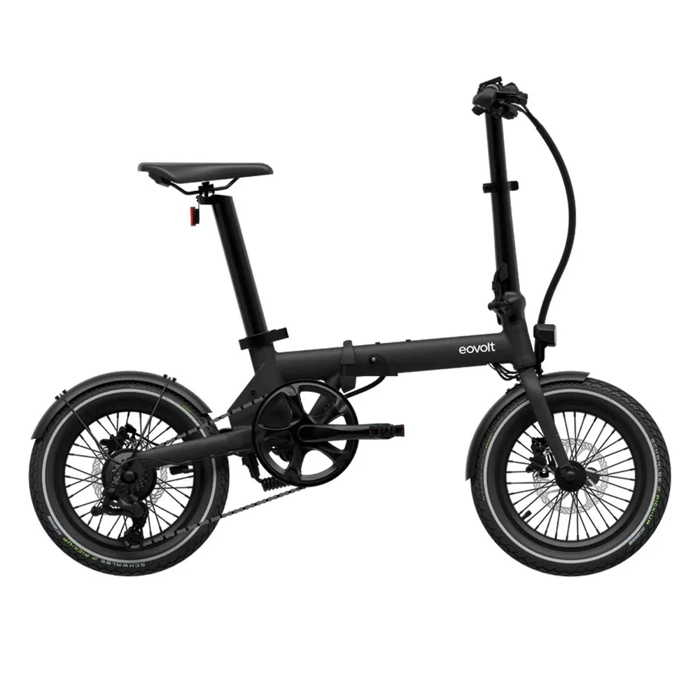 EOVOLT Skladací elektrobicykel Morning 16" V3 2025 Čierna, Čierna/Zelená/Sivá/Modrá