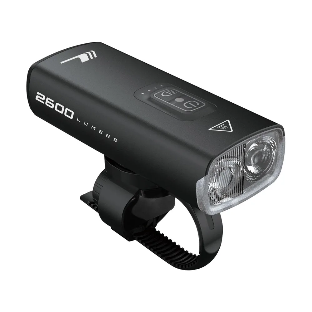 Svetlo CUBRIN 2600 predné 12f USB, čierne