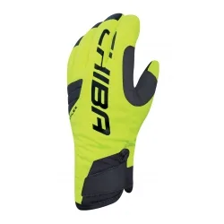 Chiba Zimné cyklistické rukavice BioXcell Warm Winter NEON XL, Žltá