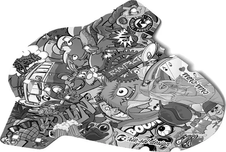 Predný blatník RIESEL Criss:Cross, Stickerbomb Eyecatcher Ultrablack