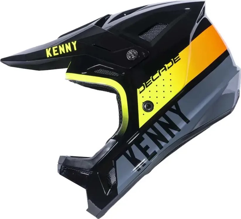 KENNY Cyklistická prilba DECADE Smash neon yellow orange L, Čierna/Oranžová