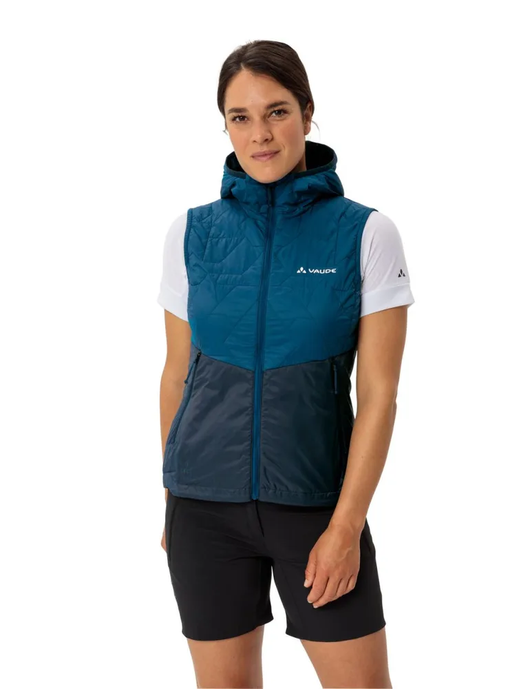 Vaude vesta s kapucňou Freney V, dámska, modrá (shore blue)