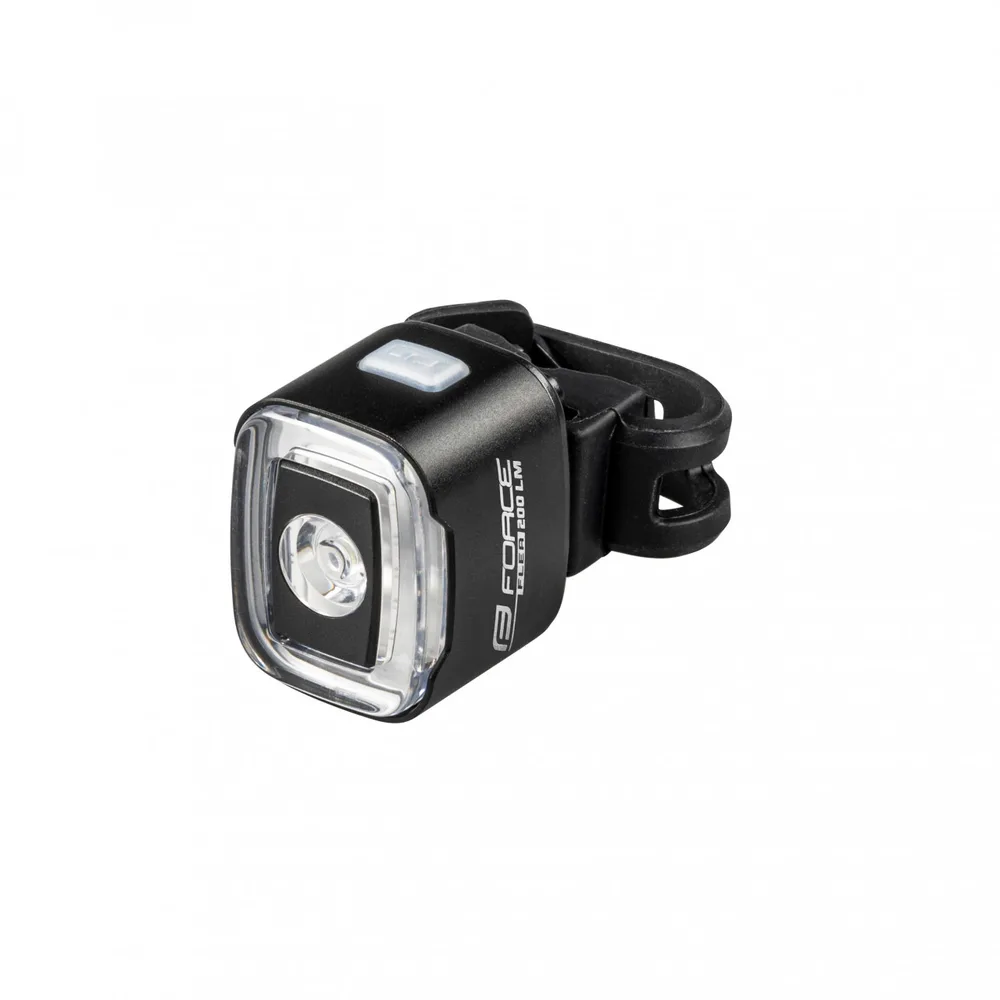 FORCE blikačka predná/zadná FLEA 200LM USB, čierna