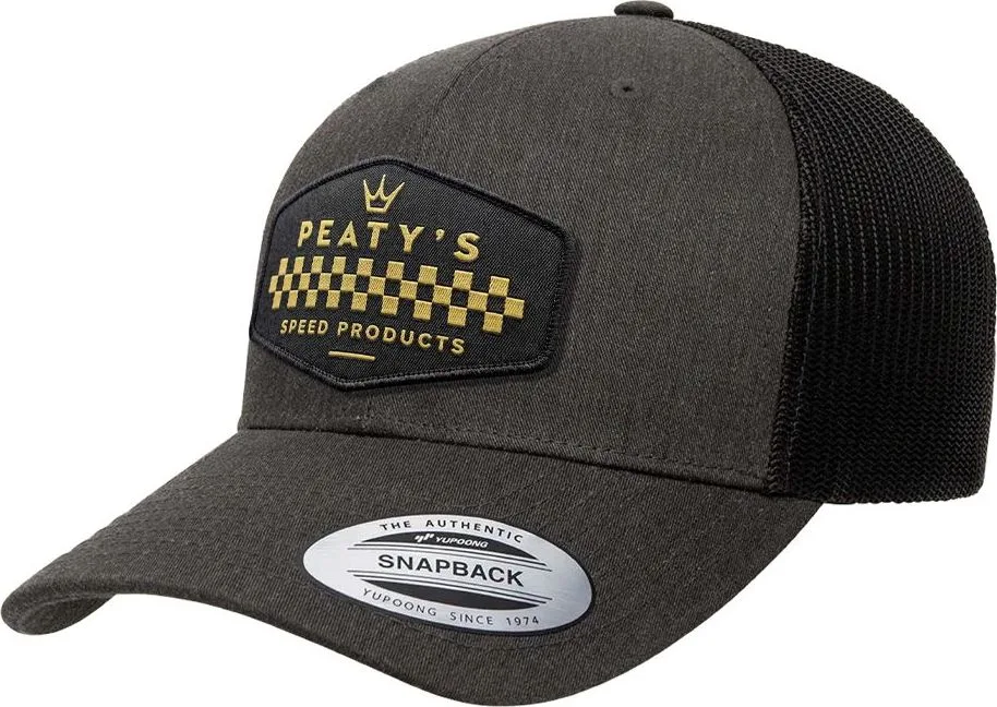 Šiltovka Peaty's Pubwear Trucker Cap - Checker - Dark Heather