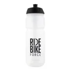 Force fľaša F RIDE BIKE 0,75 l, transparentná-čierna