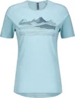 Dámske tričko Scott Trail MTN DRI Graphic, krátky rukáv, Stream Blue