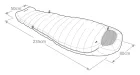 Vaude spací vak Rotstein 1250 DWN, ľavý, navy