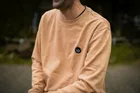 Mikina Peaty's Pubwear Crew Embroidered Crown Latte