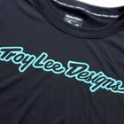 Pánsky dres s dlhým rukávom TLD Skyline Ride Tee Signature Black / Real Teal