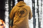 Mikina s kapucňou Peaty's Pubwear Trail Build Crew / Ochre