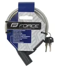 FORCE zámok ECO špirálový s držiakom 120cm / 8mm, číry