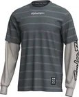 Pánsky dres s dlhým rukávom TLD Skyline Fakie Ride Tee Stripe Dark Forest