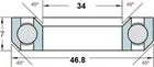 Ložisko Acros ACB 1-/4" 34x46.8x7 (AC3446.8-45/45-2RS)