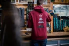 Mikina s kapucňou Peaty's Pubwear Summit Burgundy