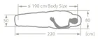 Vaude spací vak Sioux 800 II SYN, avocado, ľavý