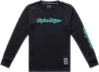 Detský dres s dlhým rukávom TLD Youth Skyline Ride Tee Signature Black / Real Teal