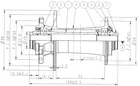 Novatec D791SB-12, predný náboj, 32 dier, 12x100, OEM