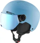 ALPINA Juniorská lyžiarska prilba ZUPO VISOR Q-LITE smoke-blue matt/blue