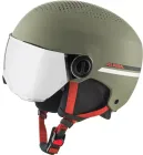 ALPINA Juniorská lyžiarska prilba ZUPO VISOR Q-LITE olive-red matt - orange-silver