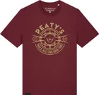 Tričko s krátkym rukávom Peaty's Pubwear Trails & Ales Crest / Burgundy