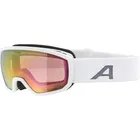 Alpina juniorské lyžiarske okuliare Scarabeo JR. white matt Q-LITE red