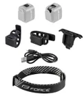 FORCE blikačka predná/zadná FLEA 200LM USB, čierna