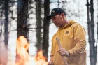 Mikina s kapucňou Peaty's Pubwear Trail Build Crew / Ochre
