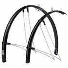 FORCE blatníky 36 Aluflex 28" cestné XL + vzpery, čierne