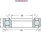 Ložisko Acros ACB 1,5" 40x52x7 (AC4052-45/45-2RS)