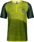 Pánsky dres Scott Trail Vertic Zip, krátky rukáv, Smoked Green/Sulphur Yellow