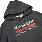 Mikina s kapucňou TLD Factory Racing Black Heather / Red