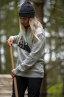 Mikina Peaty's Pubwear Crew 3 Peaks Sunrise / Heather Grey