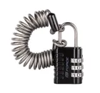 Force zámok F SMALL 2 špirálový kódový 120cm/3mm, čierny