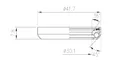 FSA ložisko hl. zloženia-TH-800 ACB 36°x45° 1-1/8 Single S MR075-OD 41.7