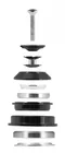 FORCE hlavové zloženie TAPER 1 1/8" -1 1/2", polointegrované, 55mm, čierne