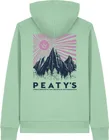 Mikina s kapucňou Peaty's Pubwear - Mountain / Misty Jade